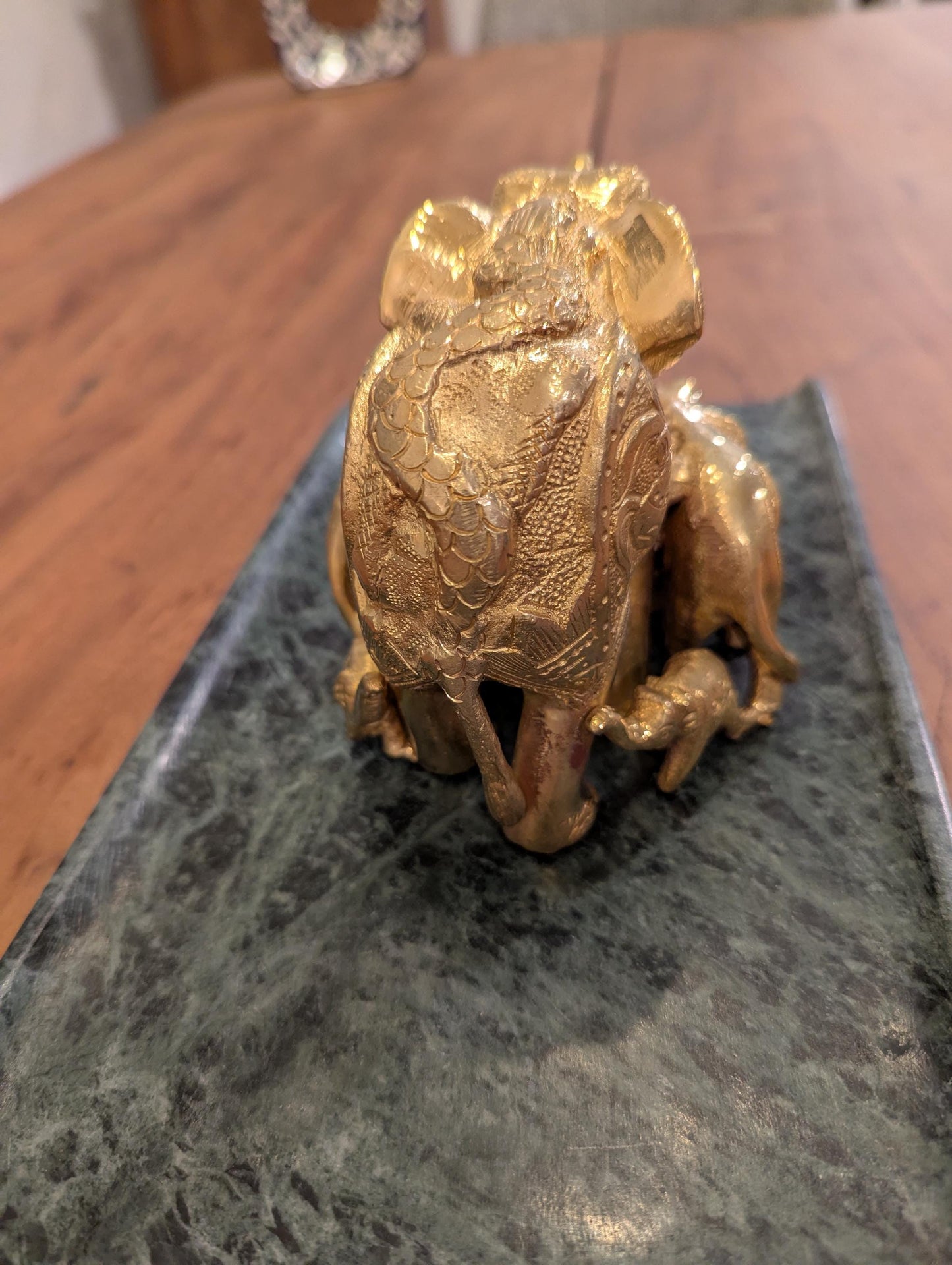 Handcrafted Brass Elephant Family β Symbol of Strength, Wisdom & Prosperity | Indian Vaastu Decor | Spiritual Gift - No Base Included
