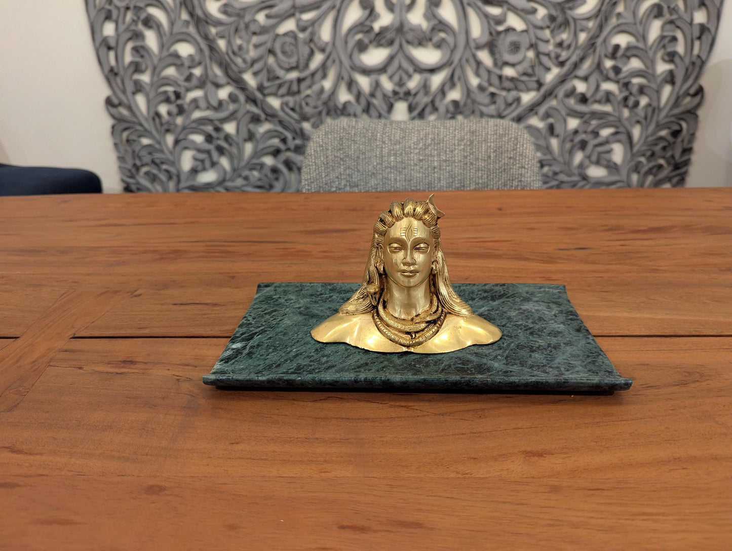 Handcrafted Brass Shiva Bust – Lord Mahadev Murti | Indian Spiritual Decor | Meditation & Pooja Idol - No Base Included