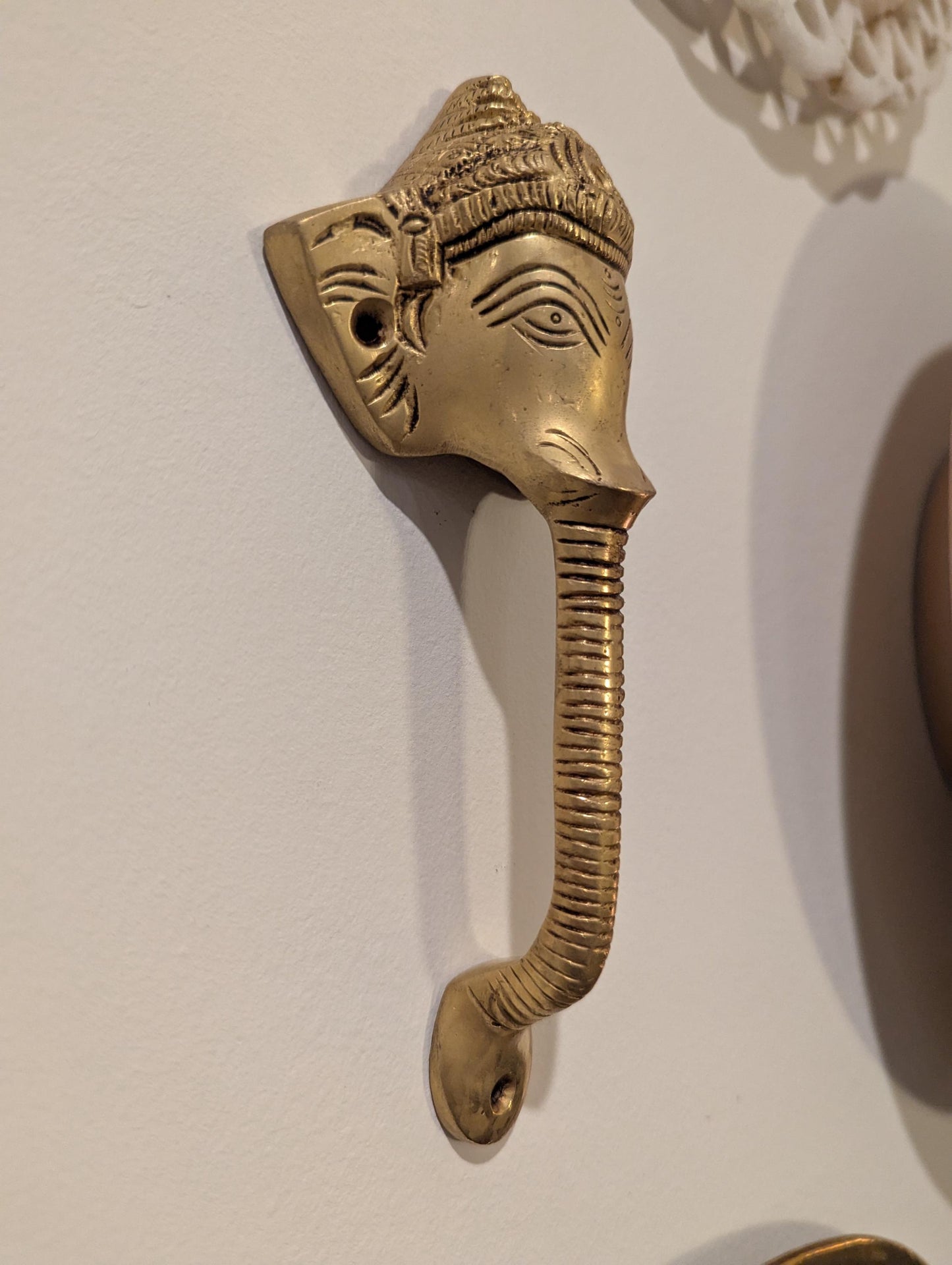 Handcrafted Brass Ganesha Door Handle – Traditional Indian Home Décor