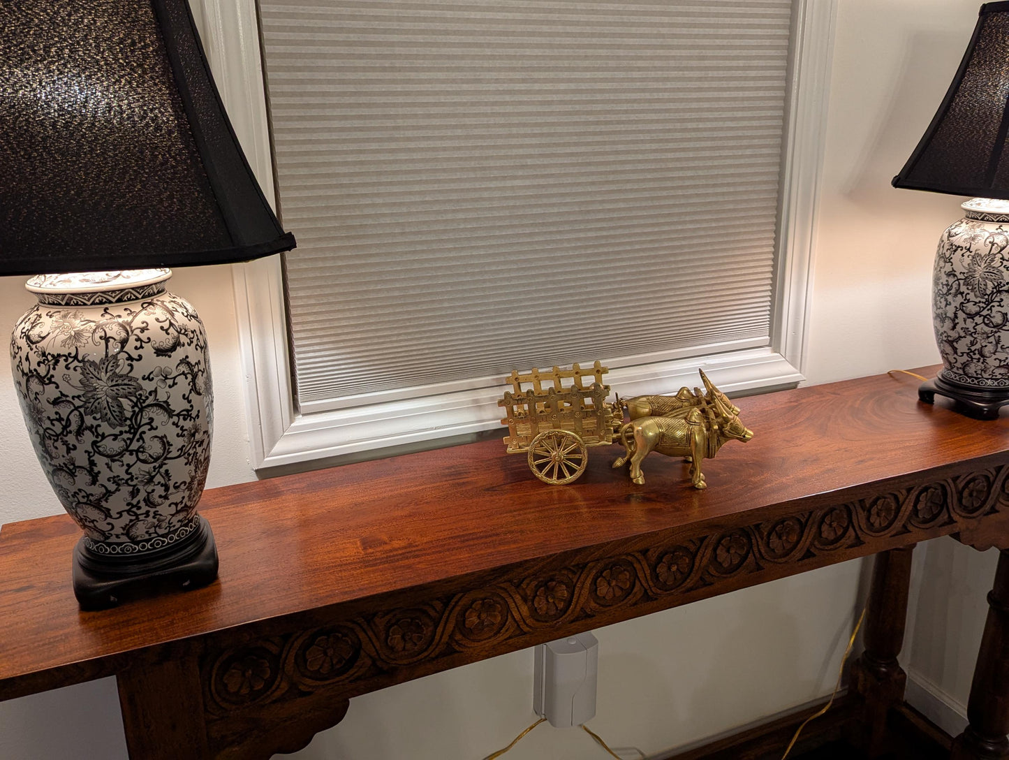 5" Handcrafted Brass Bullock Cart – Indian Traditional Miniature Décor