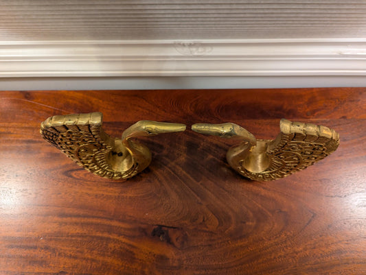 Handcrafted Brass Swan Pair – Symbol of Love & Prosperity | Indian Vaastu Decor | Elegant Home Accent