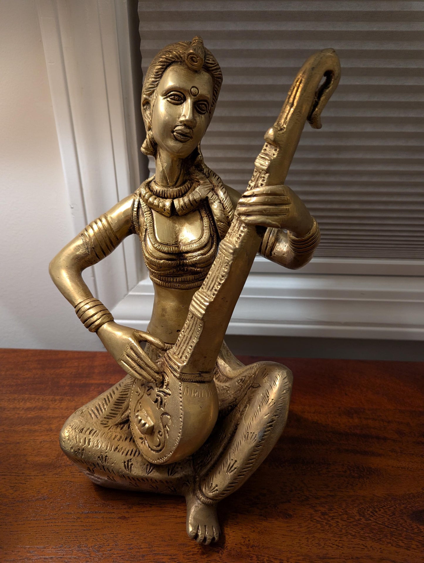 Handcrafted Brass Musician Figurines (Set of 4) – Traditional Indian Folk Art | Cultural Home Decor | Artistic Collectible