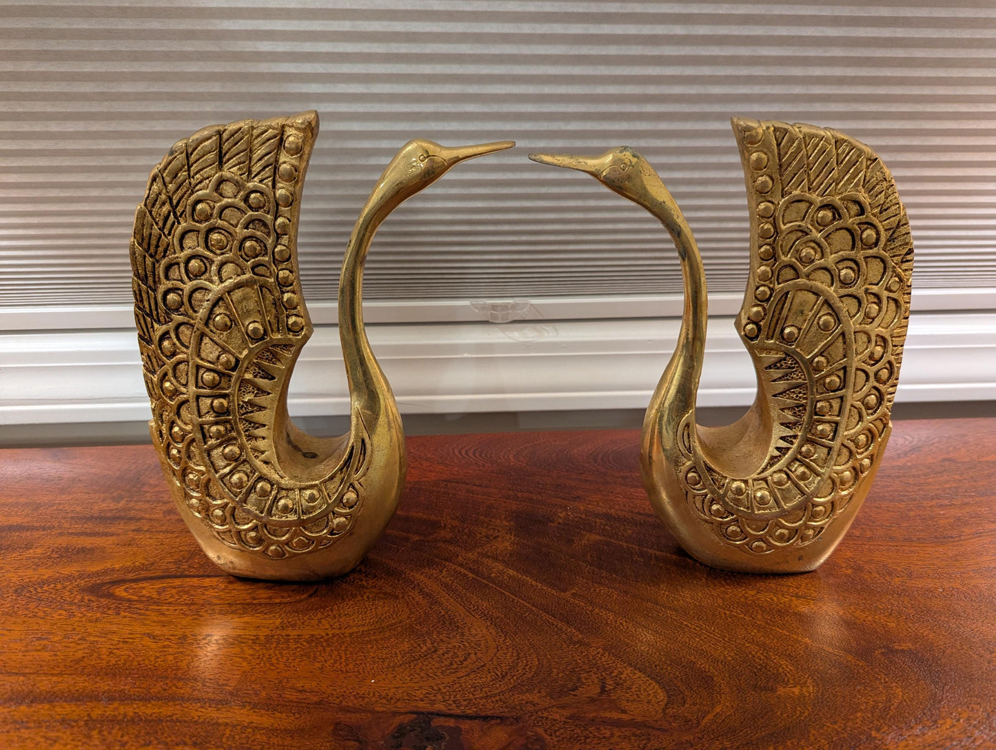 Handcrafted Brass Swan Pair – Symbol of Love & Prosperity | Indian Vaastu Decor | Elegant Home Accent
