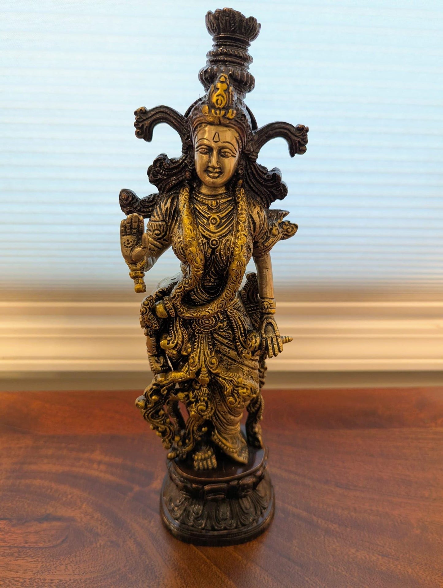 15" Handcrafted Radha Idol – Intricately Designed Brass Sculpture