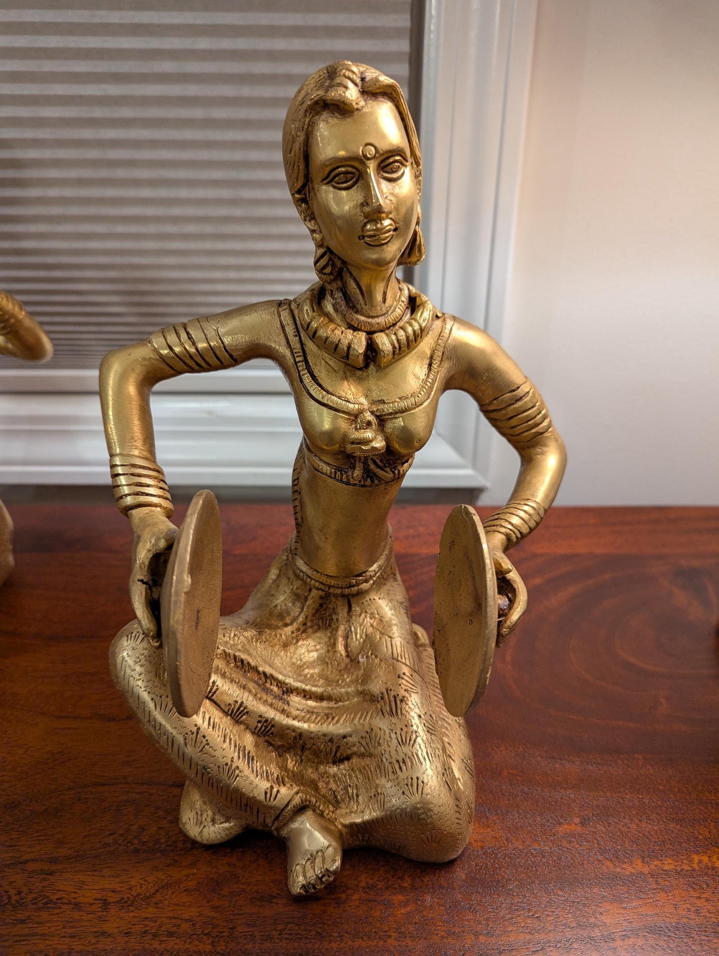 Handcrafted Brass Musician Figurines (Set of 4) – Traditional Indian Folk Art | Cultural Home Decor | Artistic Collectible