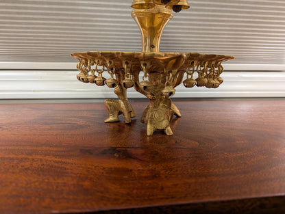 Handcrafted Brass Peacock Diya – Traditional Indian Oil Lamp | Pooja Room Decor | Auspicious Gift