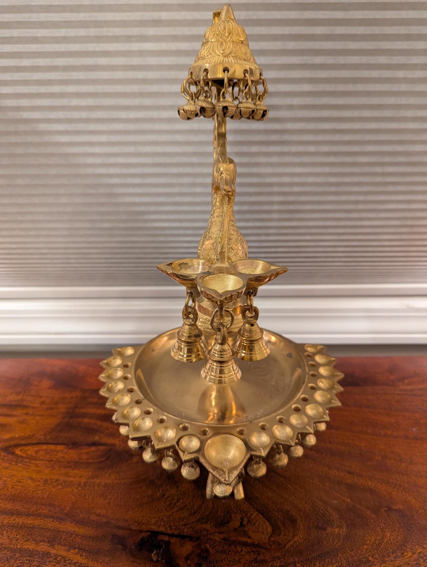 Handcrafted Brass Peacock Diya – Traditional Indian Oil Lamp | Pooja Room Decor | Auspicious Gift