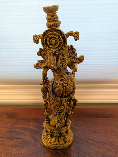 15" Handcrafted Radha Idol – Intricately Designed Brass Sculpture